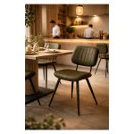 Stoel Gijs - Olijfgroen - Microvezel - G-Line HW-129705 €79.95 Metaal stoelen
