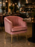 Fauteuil Relax - Old Pink - Velvet - B 75 CM - G-Line HW-140226 €179.00 Stoffen stoelen