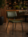 Stoel - Gustav - Kunstleder - Huntergroen - G-Line 156952 €79.95 Metaal stoelen