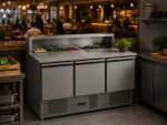 Pizzawerkbank - 3-Deurs - 368 Liter - RVS - 230V - H 86 x B 136 x D 70 CM - G-Line 26286 €749.00 Pizzawerkbanken
