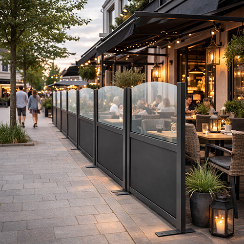 Horeca terras windscherm