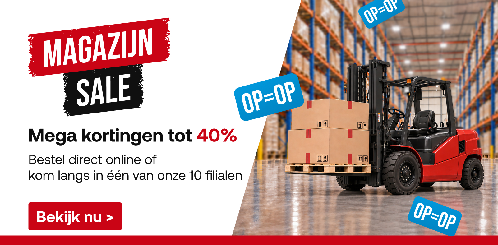 Magazijn sale bij Goos Horeca