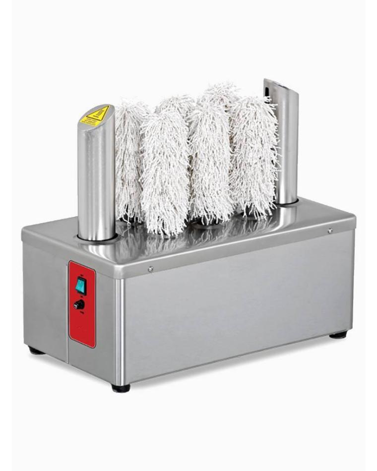 Glazenpoleermachine - 8-delig - 6 rollen  - H 51 x 32 x 59.5 CM - Promoline