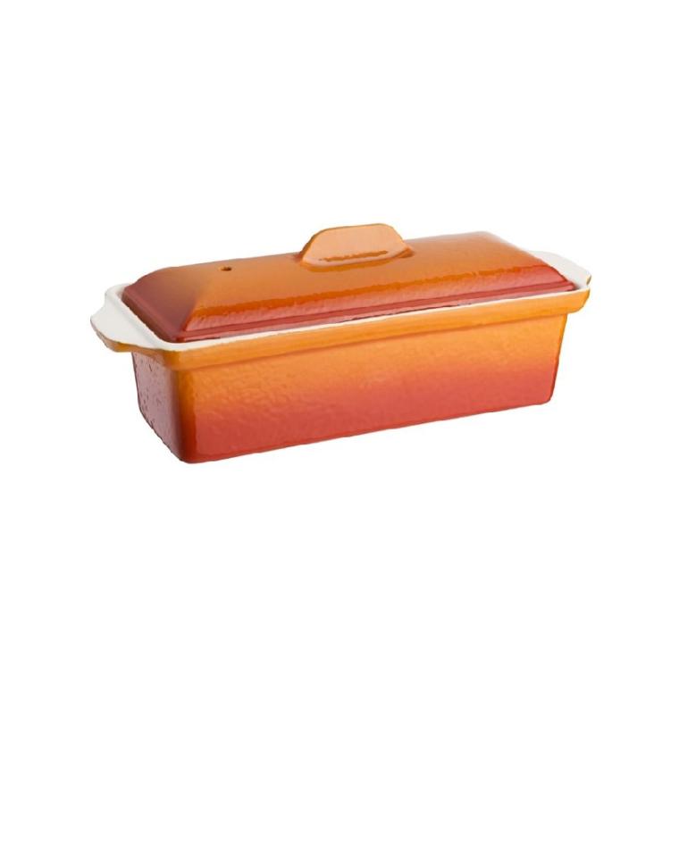 Patévorm - 1.3 Liter - Oranje - H 11 x 34 x 10.5 CM - Gietijzer - Vogue - W455