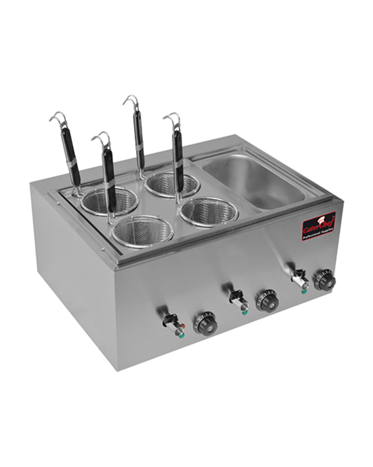 Pasta-Kookapparaat - H 31 x 60.5 x 51 CM - 13.1 KG - 220 - 240 V - 3000 W - RVS - 13.2 Liter - +30°C / +100°C - Caterchef - 688242
