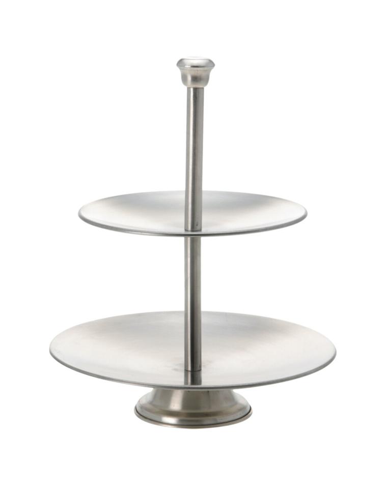Etagere - Ø21.2 CM - 2 Niveaus - RVS - Promoline