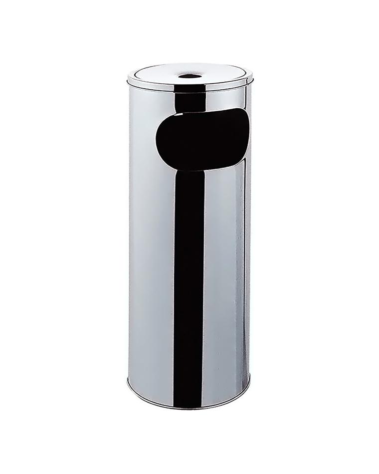 Afvalbak met asbak - 30 Liter - RVS - Promoline
