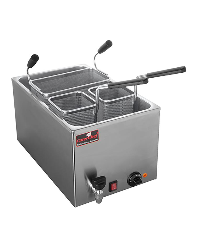 Pasta-Kookapparaat - H 28 x 34 x 54 CM - 10 KG - 220 - 240 V - 3500 W - RVS - 18 Liter - +30°C / +120°C - Caterchef - 508025