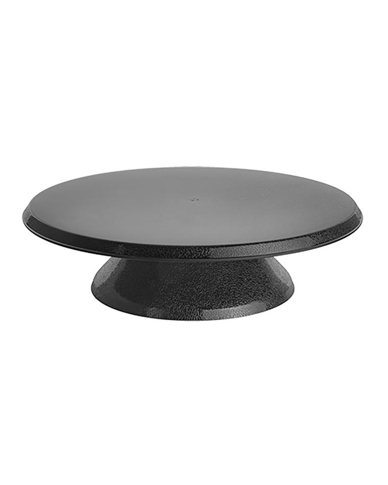 Taartstandaard - H 8 CM - 0.001 KG - Ø30 CM - Polycarbonaat - Zwart - 145300