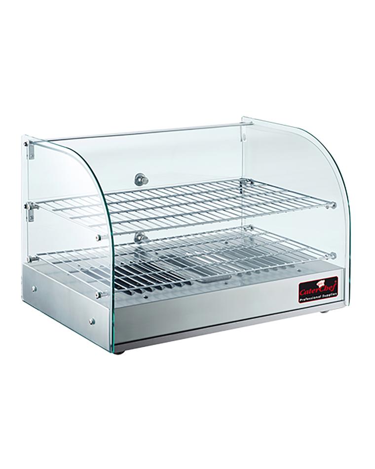 Warmhoudvitrine - H 37.6 x 55.4 x 37.6 CM - 16 KG - 220 - 240 V - 800 W - RVS - +30°C / +90°C - Caterchef - 688081