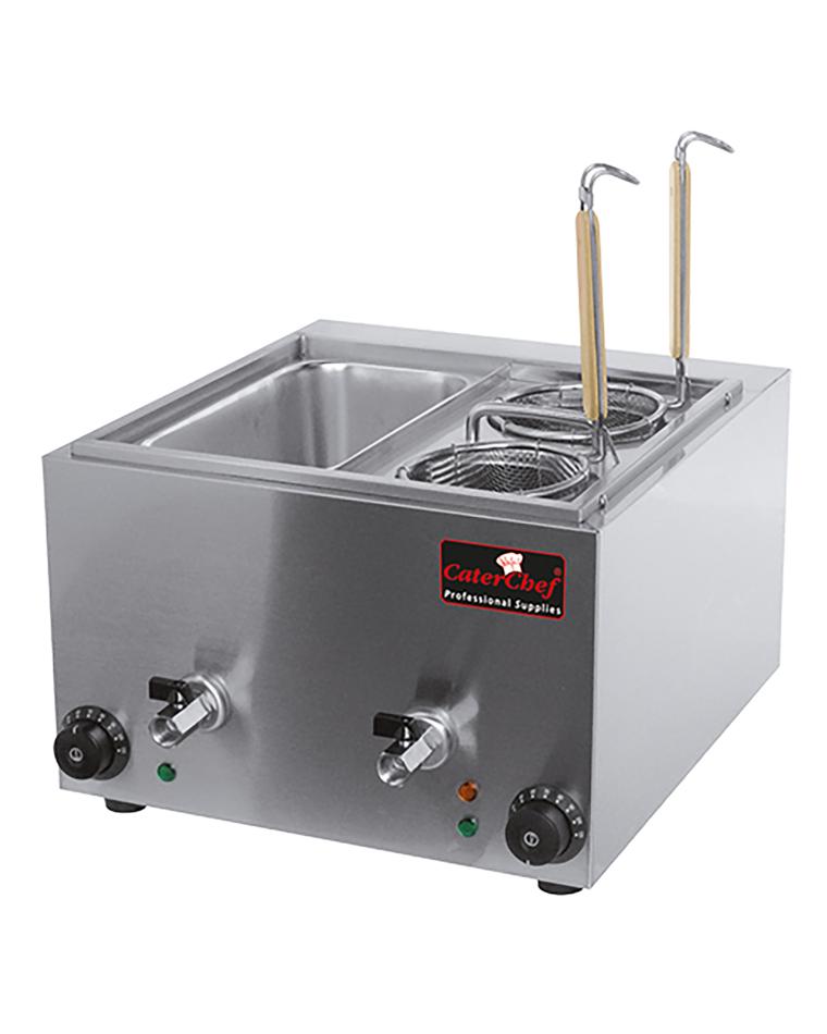 Pasta-Kookapparaat - H 31 x 42.2 x 51 CM - 9.4 KG - 220 - 240 V - 3000 W - RVS - 8.8 Liter - +30°C / +100°C - Caterchef - 688240