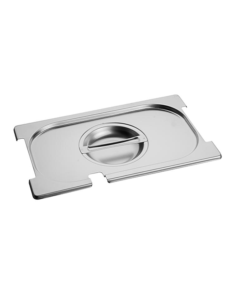 Deksel Gastronorm - 1/4 GN - 26.5 x 16.2 CM - RVS - Met Lepel En Greep Uitsparing - Caterchef - 953465