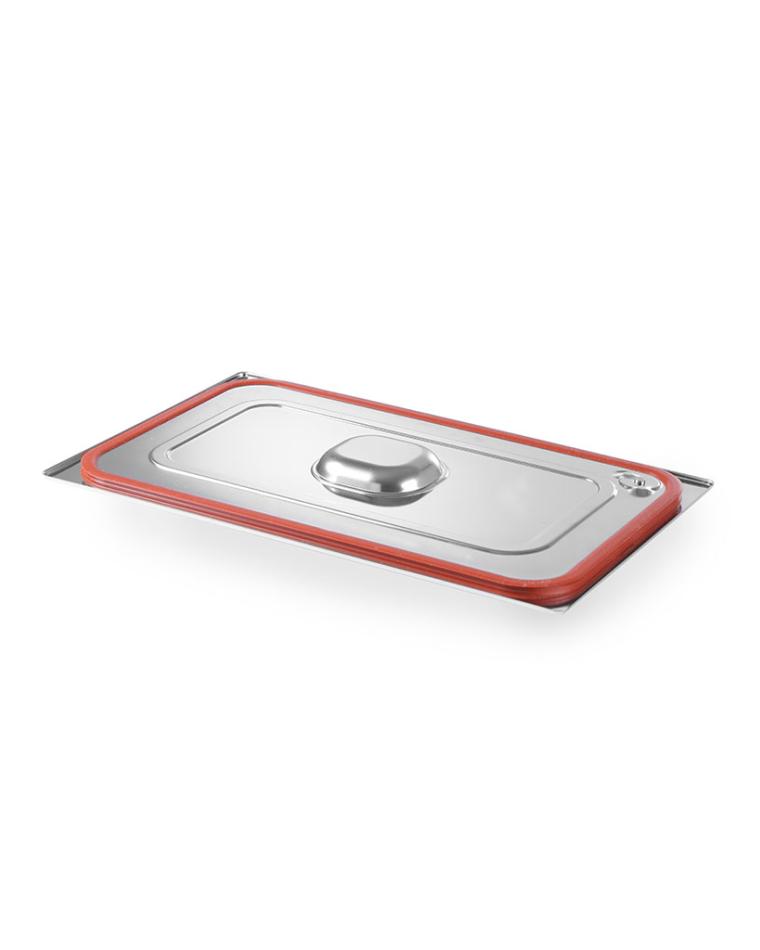 Gastronormdeksel met siliconenrand - RVS 1810 - 17.6 X 32.5 CM - Hendi - 802632