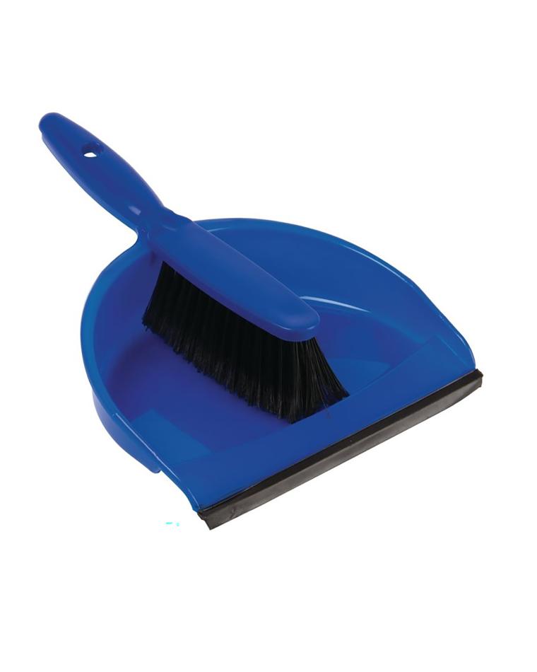 Stoffer en blik - Blauw - H 25 x 26 x 34 CM - Kunststof - Jantex - CC932