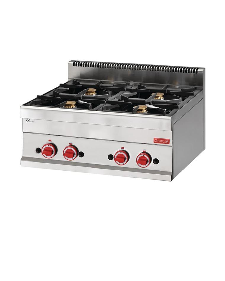 Gasfornuis - 650 Line - 4-pits - H 65 x 40 x 28 CM - RVS - Gastro M - GN055