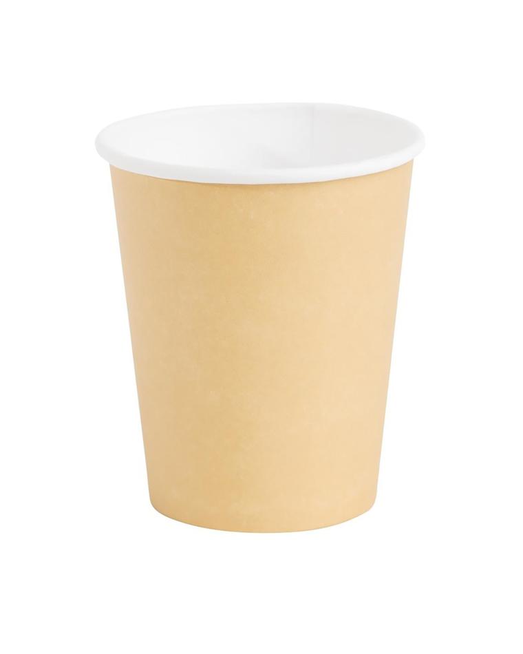 Wegwerp koffiebekers - 23 CL - 1000 stuks - Bruin - Ø 8.3 x H 9 CM - Karton - Fiesta - GF030