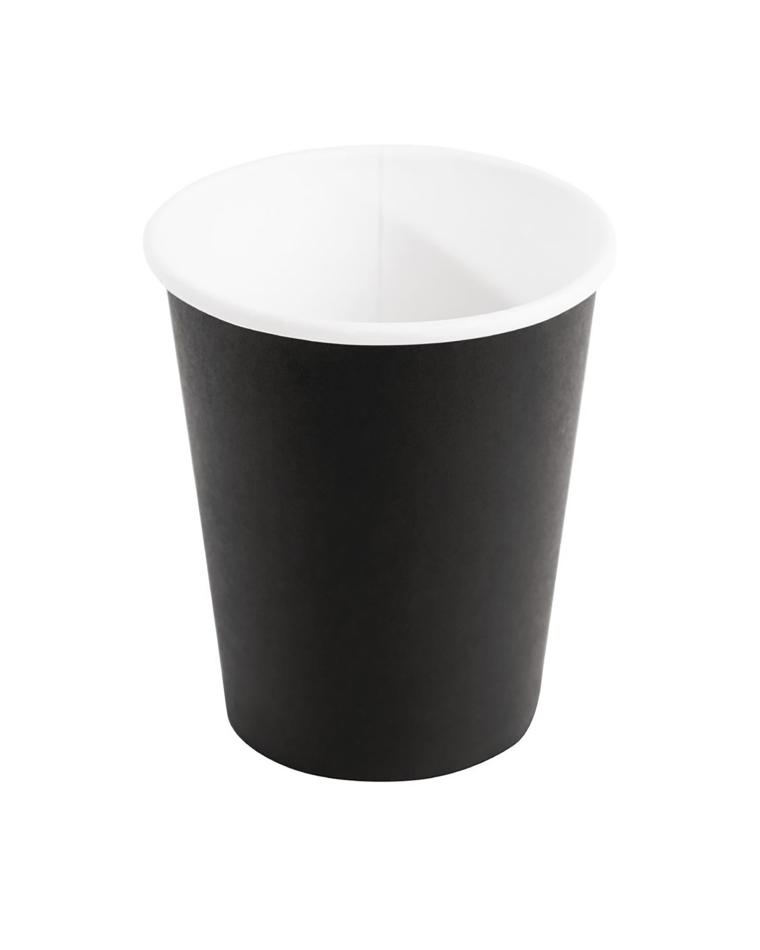 Wegwerp koffiebekers - 23 CL - 1000 stuks - Zwart - Ø 8.3 x H 9 CM - Karton - Fiesta - GF040