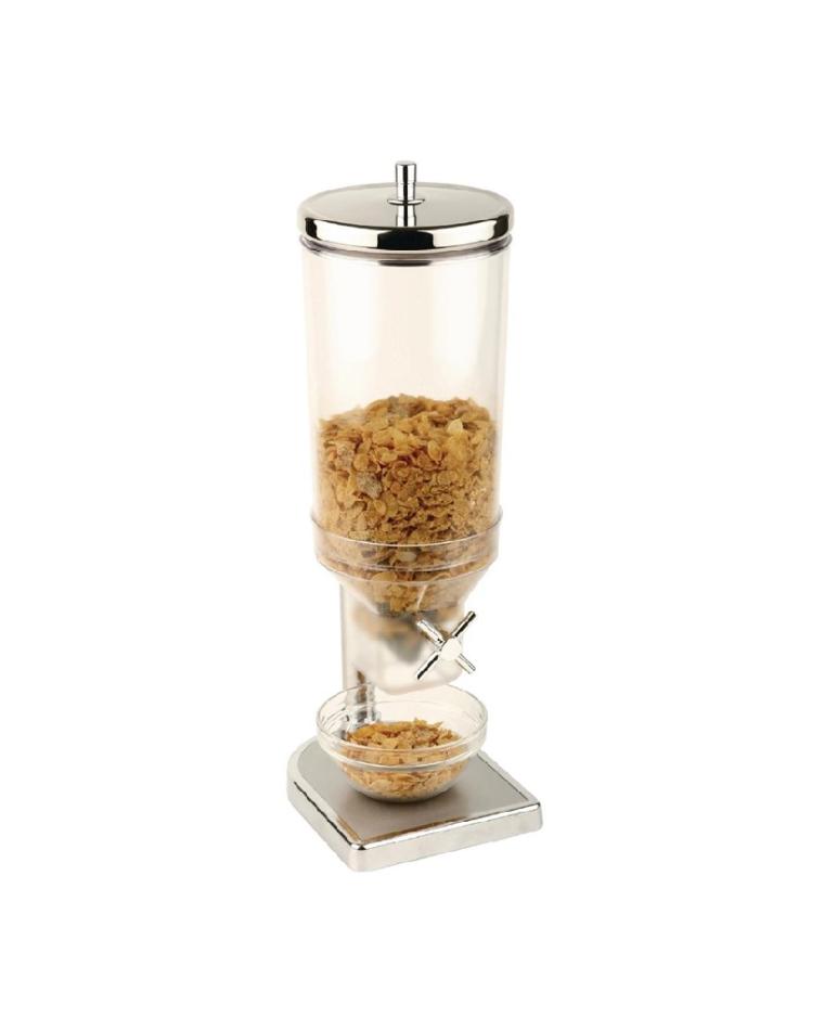 Ontbijtgranendispenser - 4.5 Liter - Transparant - H 52 x 22 x 17.5 CM - Kunststof/RVS - APS - S504