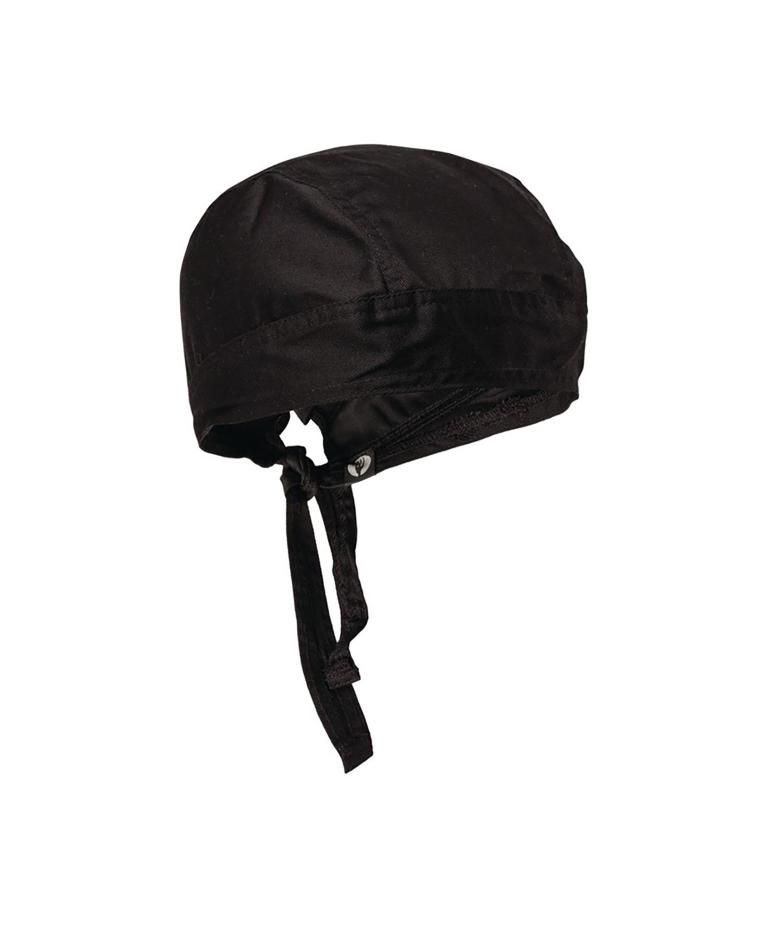 Hoofddoek - Unisex - One Size - Zwart - Polyester/Katoen - Chef Works - A702