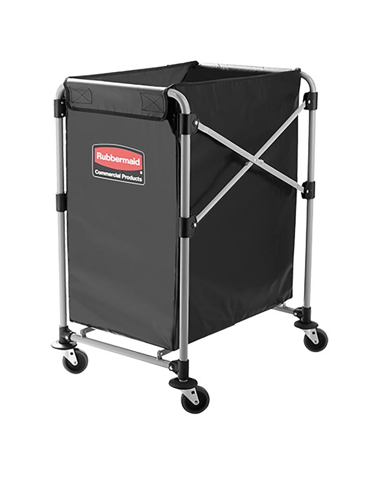 Linnenzakwagen - H 83.9 x 51.6 x 61.3 CM - 6 KG - Gepoedercoat Staal - Grijs - 150 Liter - Rubbermaid - RM9240