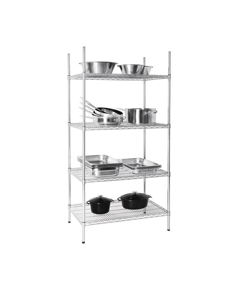 Stelling - 4 schappen - H 184 x 91.5 x 61 CM - Zink - Vogue - U256