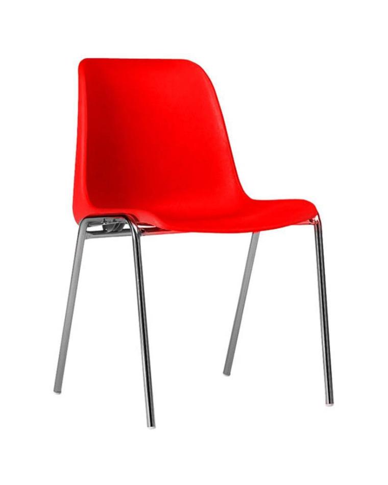 Horeca stoel - Helene - Rood - Stapelbaar - Promoline