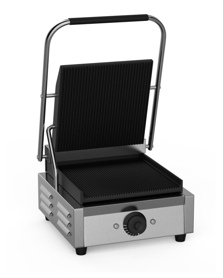 Contactgrill - 31 cm - Dubbel Geribd - Promoline