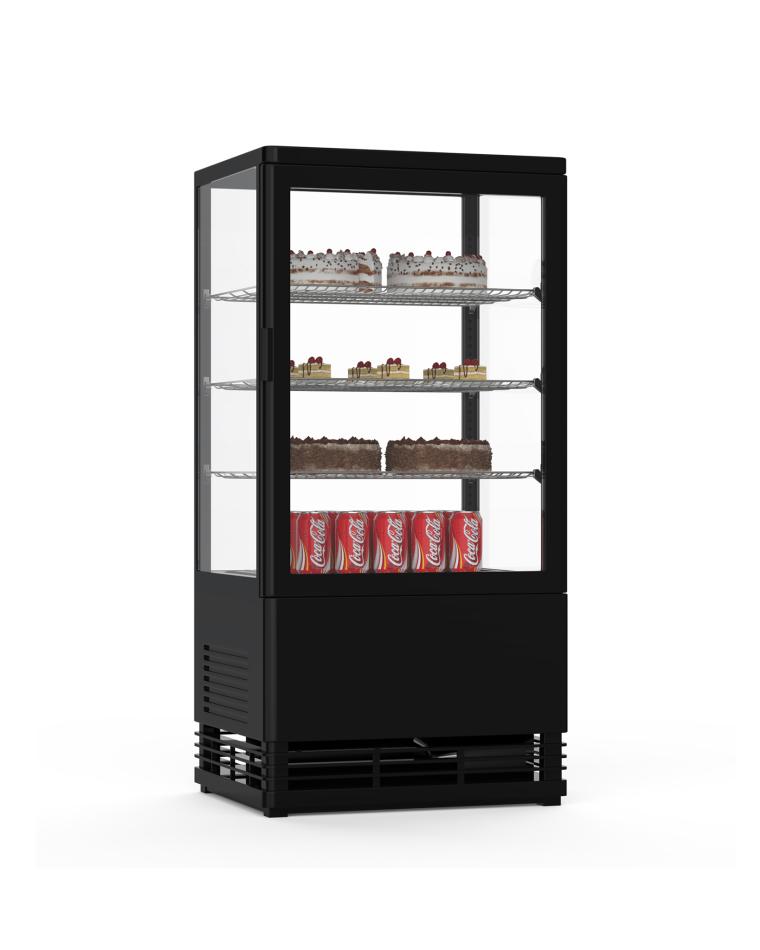 Koelvitrine - 70 Liter - Zwart - LED - Promoline
