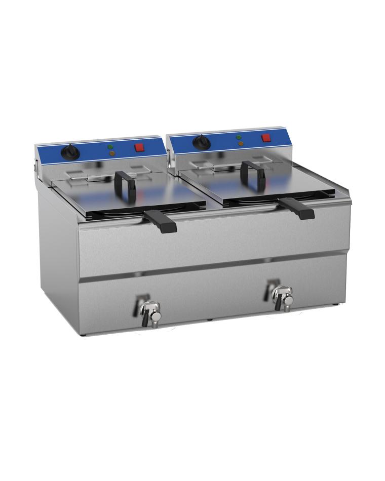 Horeca friteuse - Met Aftapkraan - 2 x 8 Liter - Promoline