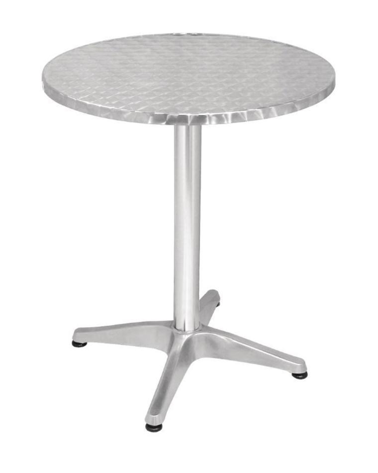 Terrastafel inklapbaar - Ø60 CM - Bistro - Chroom - Aluminium - Promoline