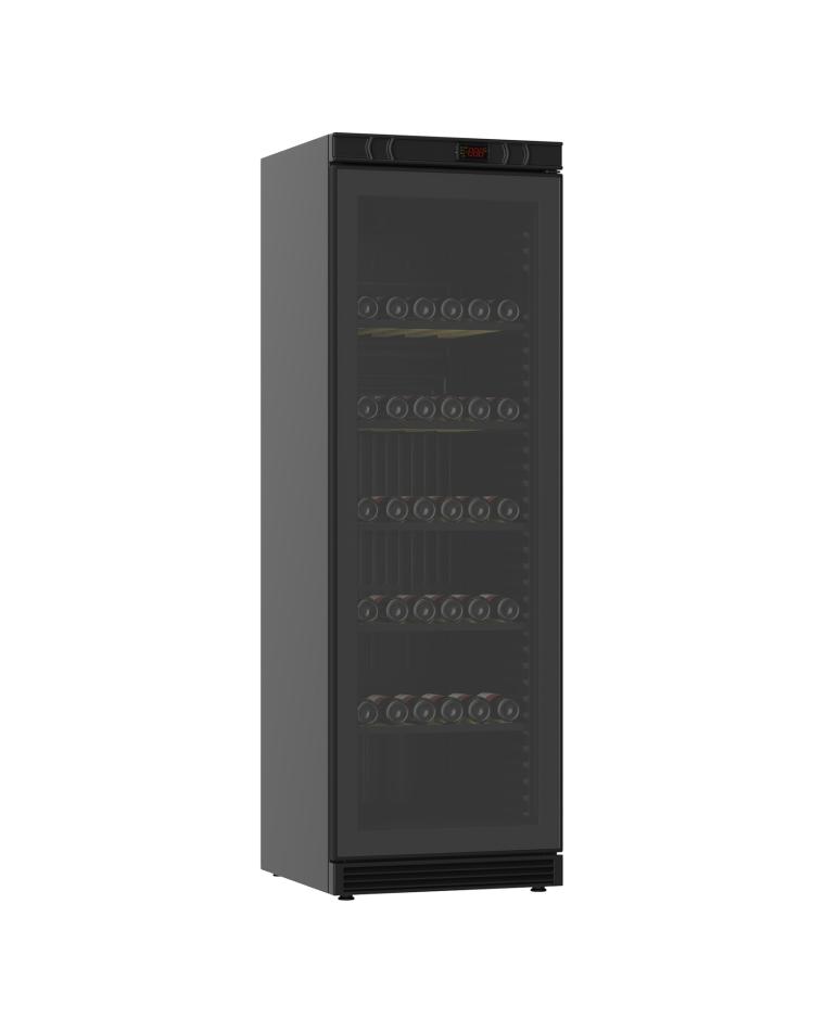 Wijnkoelkast - 385 Liter - 1 Deurs - Zwart - H 183.2 x 59.5 x 60.5 CM - Promoline