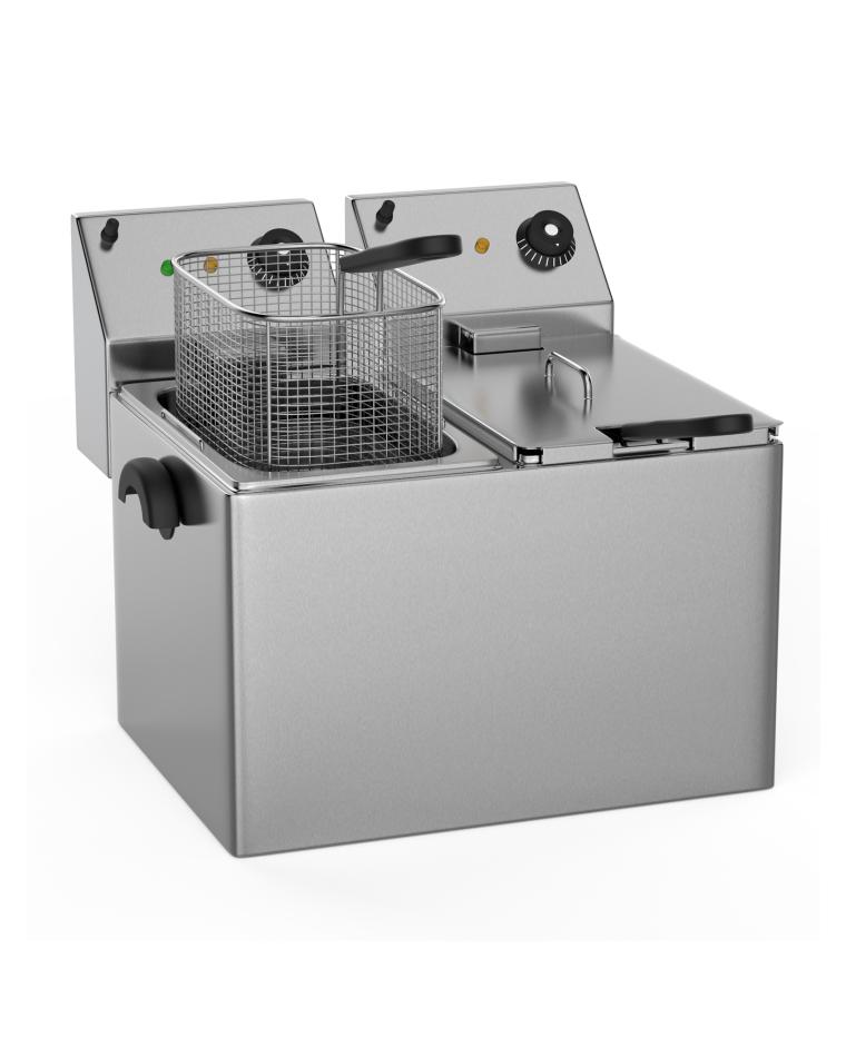 Horeca friteuse - 2 x 8 Liter - Tafelmodel - RVS - Promoline