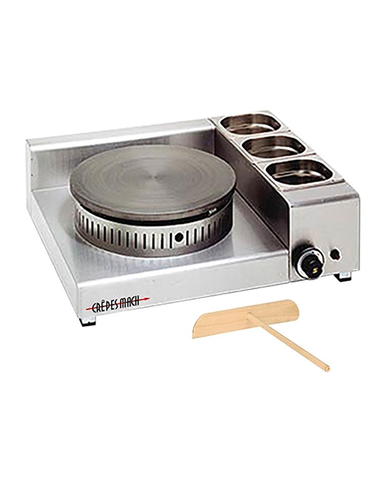 Crêpe Bakapparaat - H 21 x 68 x 57 CM - 20 KG - Ø40 CM - Propaangas - Gietijzer - Mach - 321410