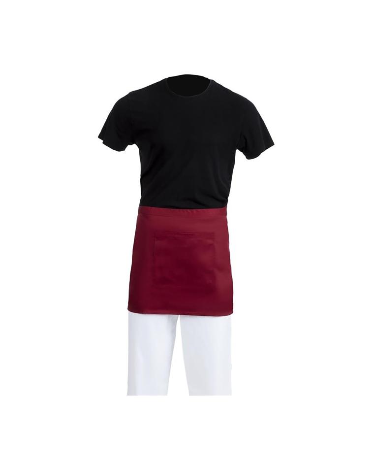 Sloof - Kort - Unisex - Bordeaux - 75 x 37.5 CM - Polyester/Katoen - Whites Chefs Clothing - BB177
