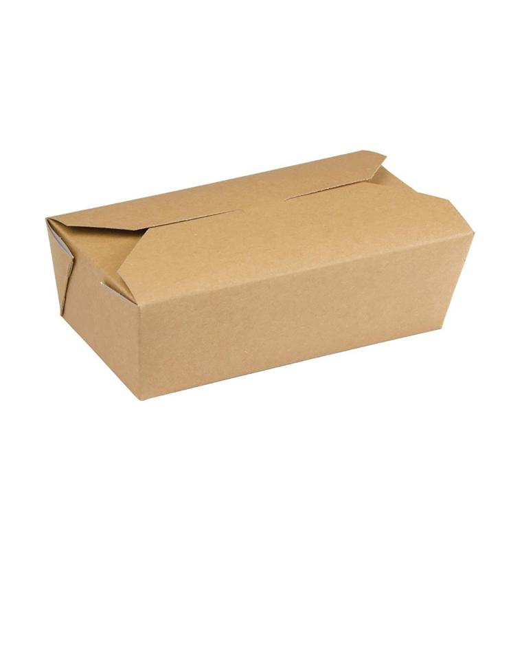 Wegwerp voedseldoosjes - 1.023 Liter - 250 stuks - H 5.8 x 18.5 x 10.3 CM - Kraftkarton/Pe - Colpac - DM173
