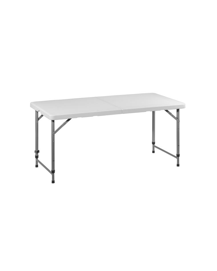 Tafel inklapbaar - 122 x 61 x H 74 CM - Wit / Grijs - Promoline