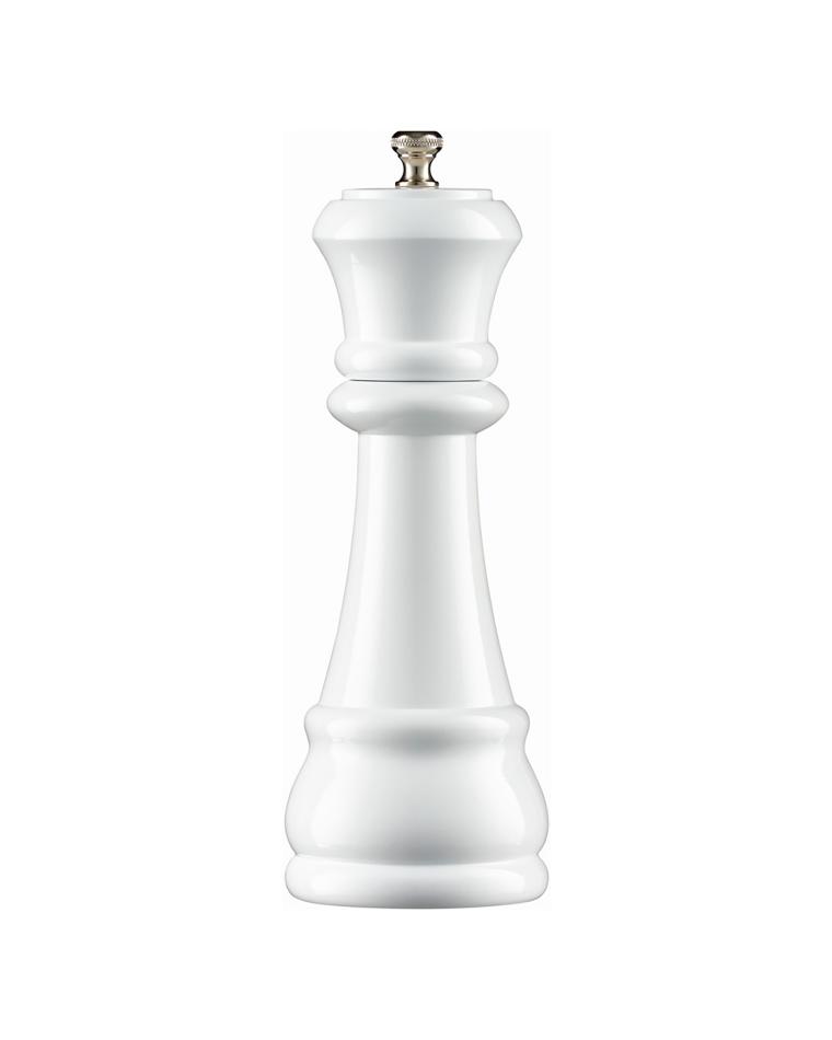 Pepermolen - 20 CM - Keramisch maalwerk - Hout - Wit - Dame - Promoline