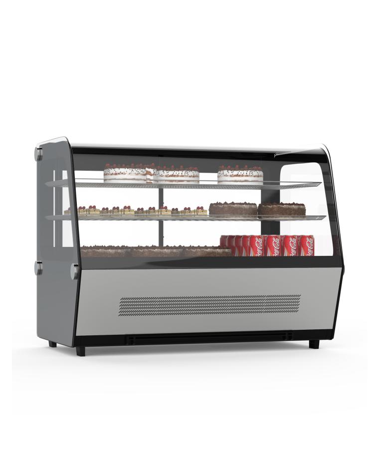 Koelvitrine - Tafelmodel - 160 Liter - RVS - Promoline