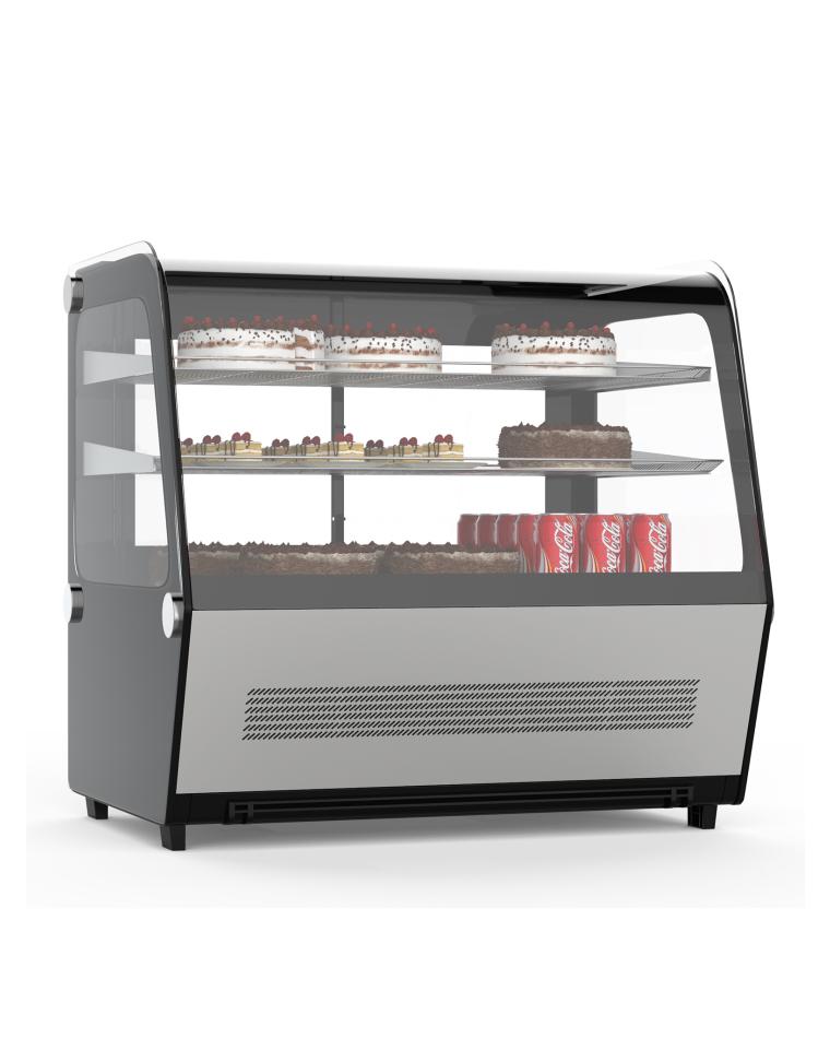 Koelvitrine - Tafelmodel - 120 Liter - RVS - Promoline