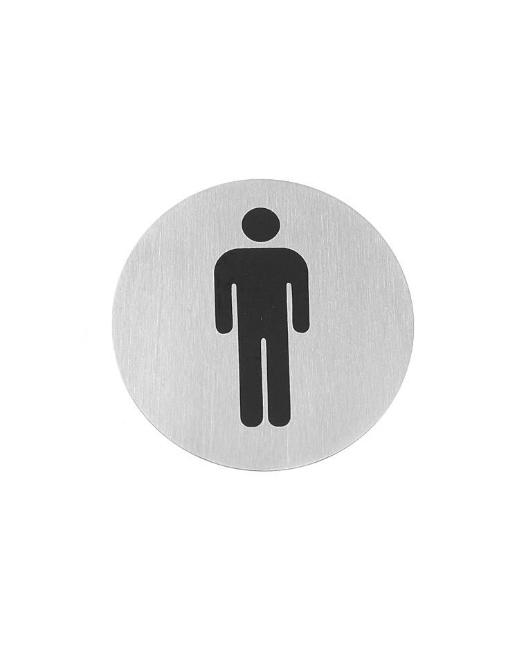Deurschild - Heren - Ø 7.5 CM - RVS - Hendi - 663608