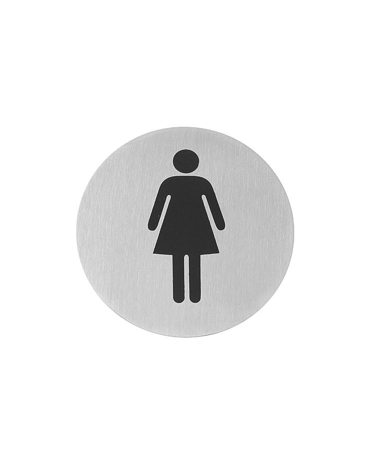 Deurschild - Dames - Ø 7.5 CM - RVS - Hendi - 663615