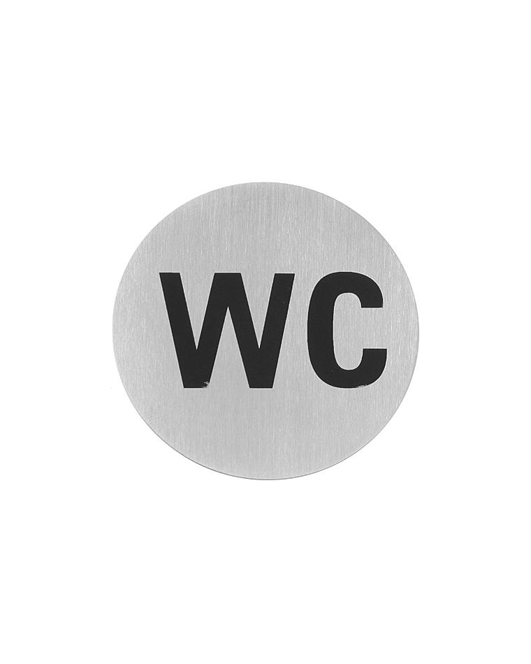 Deurschild - Toilet - Ø 7.5 CM - RVS - Hendi - 663622