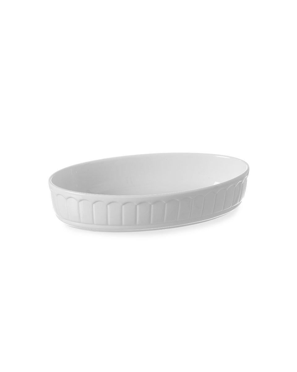 Rustica Ovenschaal - 24.5 X 14.5 CM - Wit - Porselein - Hendi - 786338