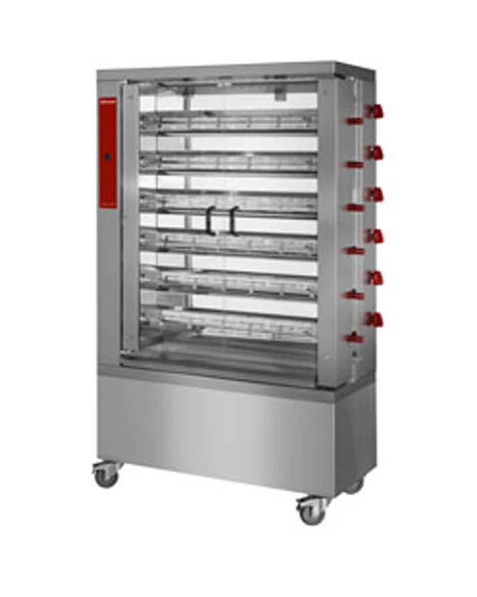 Kippengrill - Gas - 36 kippen - 230V - Diamond - RVG/6-CM