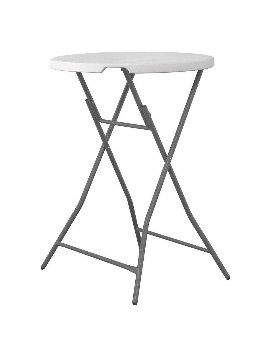 Statafel - Ø 80 cm - Wit - Hendi - 810958