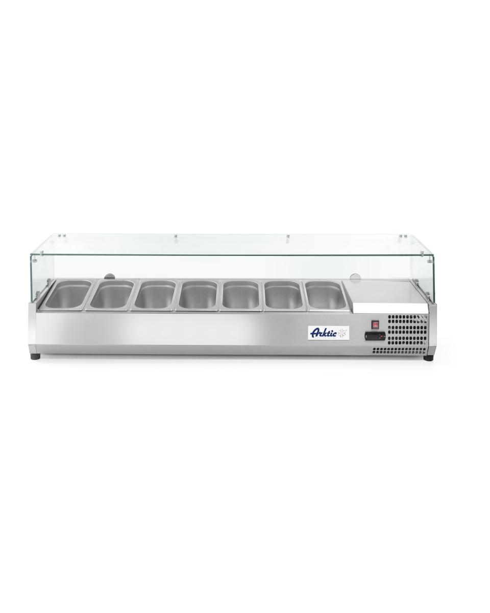 Opzetkoelvitrine GN 1/3 - RVS - H 43 X 39.5 X 160.5 CM - Hendi - 232989