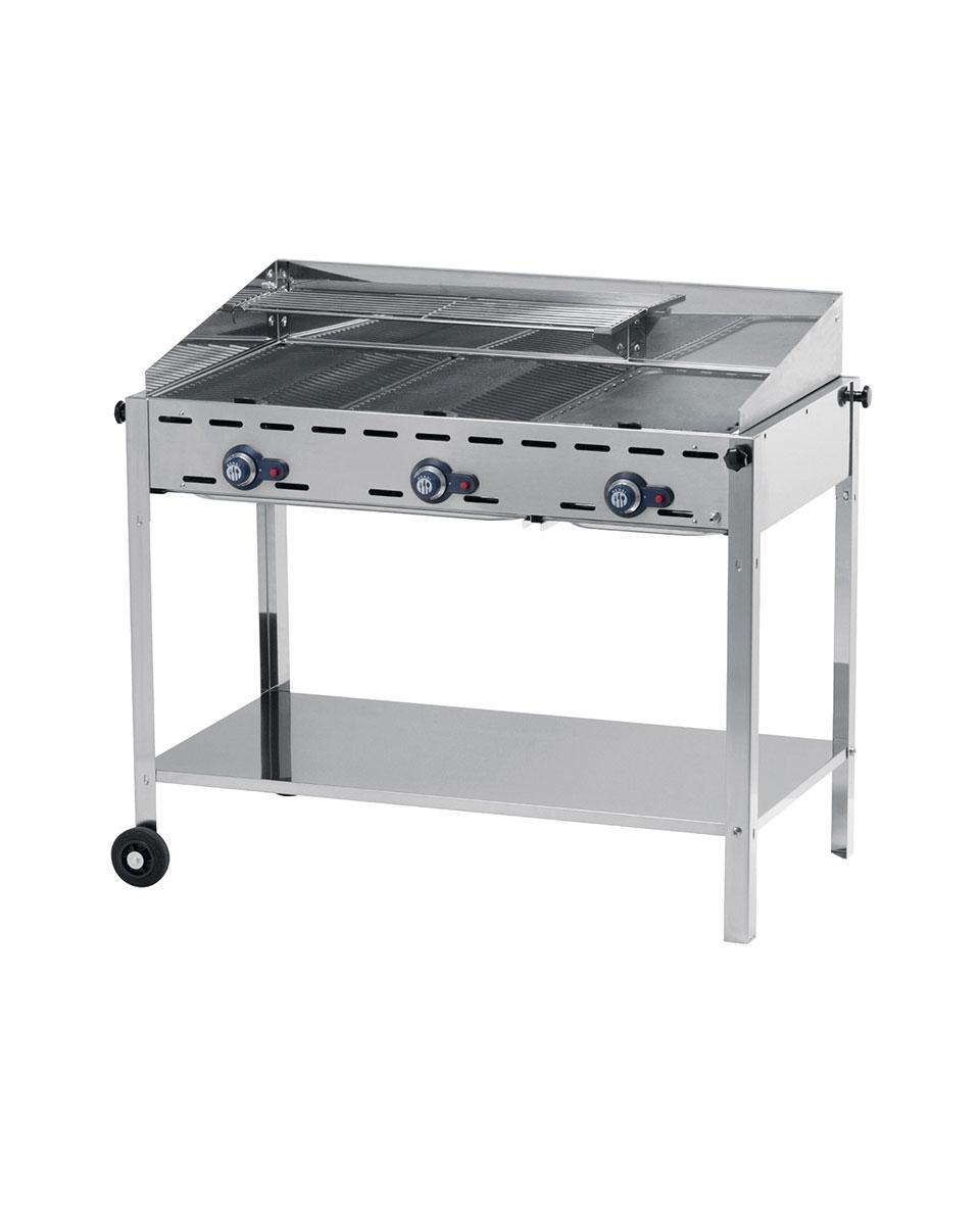 Gasbarbecue - 3 Branders - H 82.5 x 107.8 x 61.2 CM - Hendi - 149591