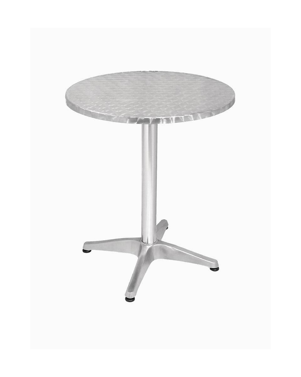 Tafel - Grijs - Ø 60 x H 72 CM - RVS/Aluminium - Bolero - U425