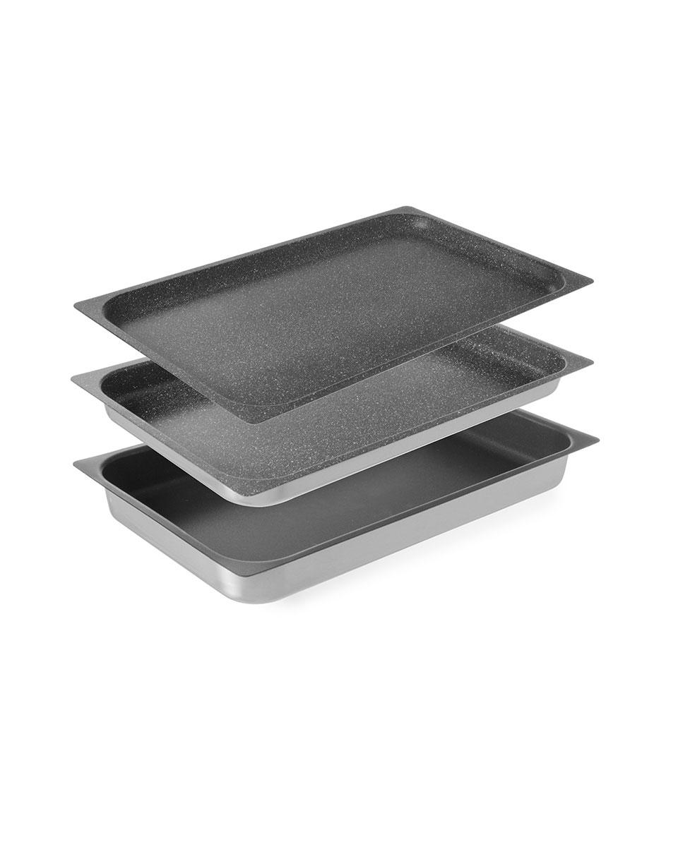 Bak met Anti-Bak Laag - RVS - 53 X 32.5 X (H) 4 CM - Hendi - 805541