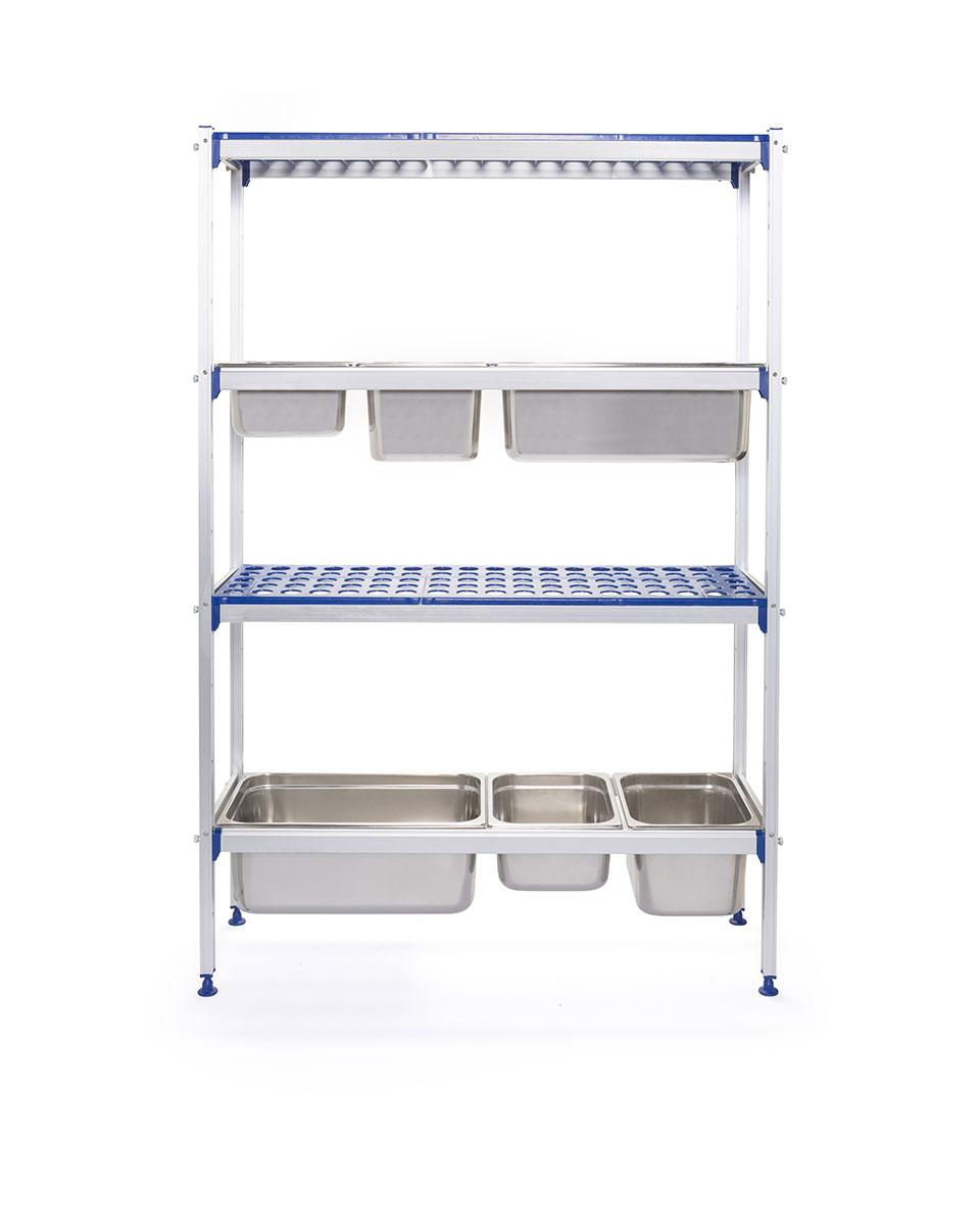 Aluminium Opbergrek - 1/1 GN - 112 X 35.5 CM - Hendi - 812266